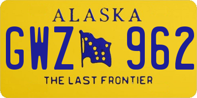 AK license plate GWZ962