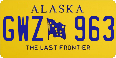 AK license plate GWZ963