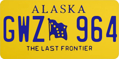 AK license plate GWZ964