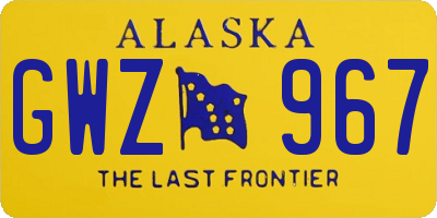 AK license plate GWZ967