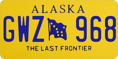 AK license plate GWZ968