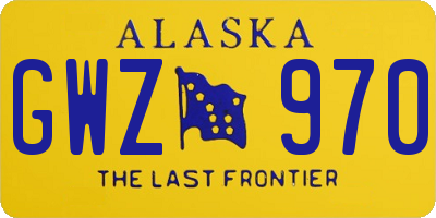 AK license plate GWZ970