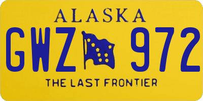 AK license plate GWZ972