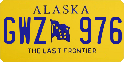 AK license plate GWZ976