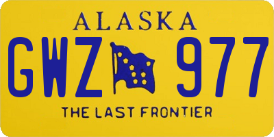 AK license plate GWZ977