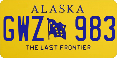 AK license plate GWZ983