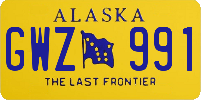 AK license plate GWZ991