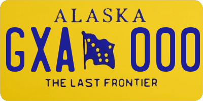 AK license plate GXA000