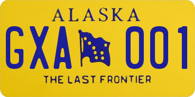 AK license plate GXA001