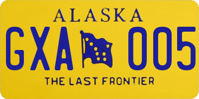 AK license plate GXA005