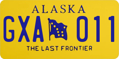 AK license plate GXA011