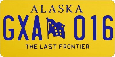 AK license plate GXA016