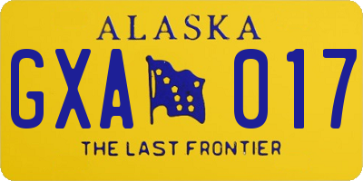 AK license plate GXA017