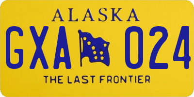 AK license plate GXA024