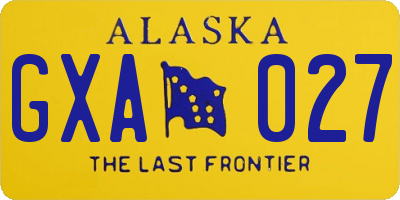 AK license plate GXA027