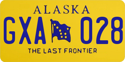 AK license plate GXA028