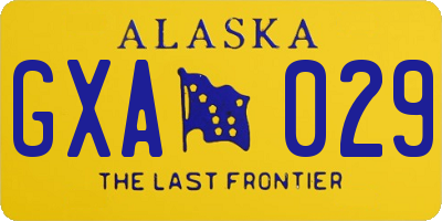 AK license plate GXA029