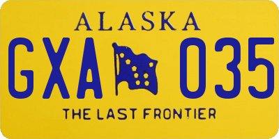 AK license plate GXA035