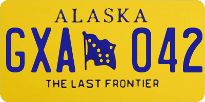 AK license plate GXA042