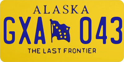 AK license plate GXA043