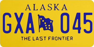 AK license plate GXA045