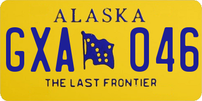 AK license plate GXA046