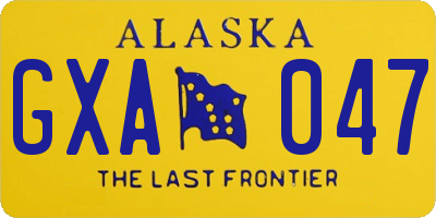 AK license plate GXA047