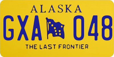 AK license plate GXA048