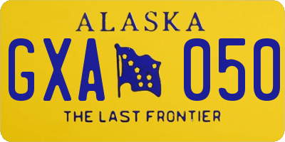 AK license plate GXA050