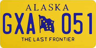 AK license plate GXA051