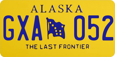 AK license plate GXA052