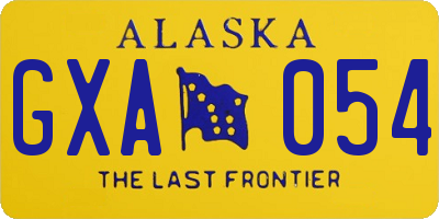 AK license plate GXA054