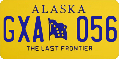 AK license plate GXA056