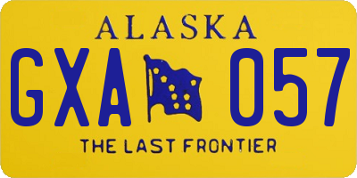 AK license plate GXA057