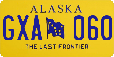 AK license plate GXA060