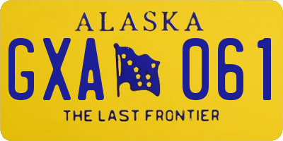 AK license plate GXA061