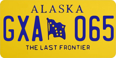 AK license plate GXA065