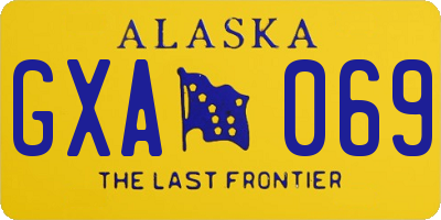 AK license plate GXA069