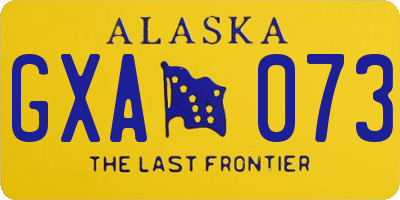 AK license plate GXA073