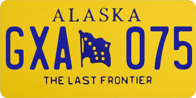 AK license plate GXA075