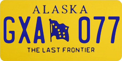 AK license plate GXA077