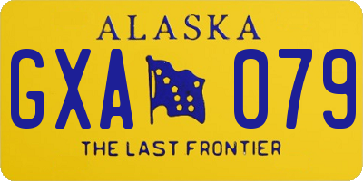 AK license plate GXA079