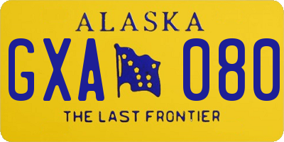 AK license plate GXA080