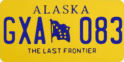 AK license plate GXA083