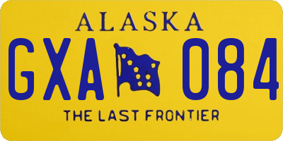 AK license plate GXA084