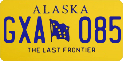 AK license plate GXA085