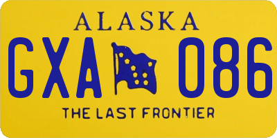 AK license plate GXA086