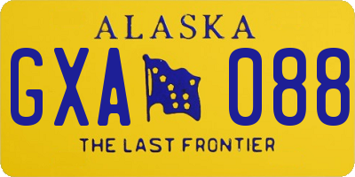 AK license plate GXA088