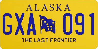 AK license plate GXA091