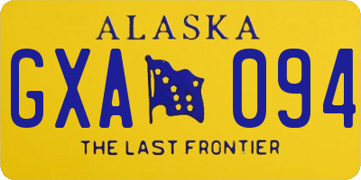 AK license plate GXA094